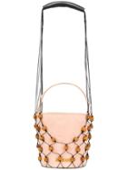 Jacquemus Beaded Net Tote Bag - Pink & Purple