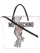 Moschino Rat-a-porter Shoulder Bag, Women's, White, Polyurethane