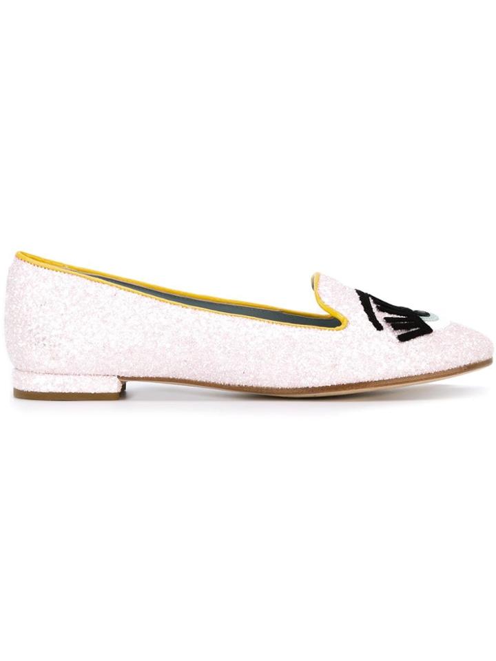 Chiara Ferragni 'flirting' Glitter Slippers - Pink