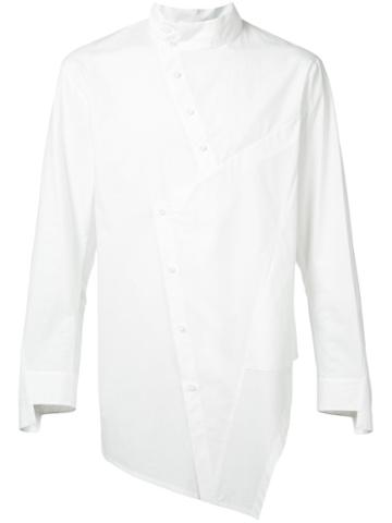 Bmuet(te) - Diagonal Fastening Asymmetric Shirt - Men - Cotton - 46, White, Cotton