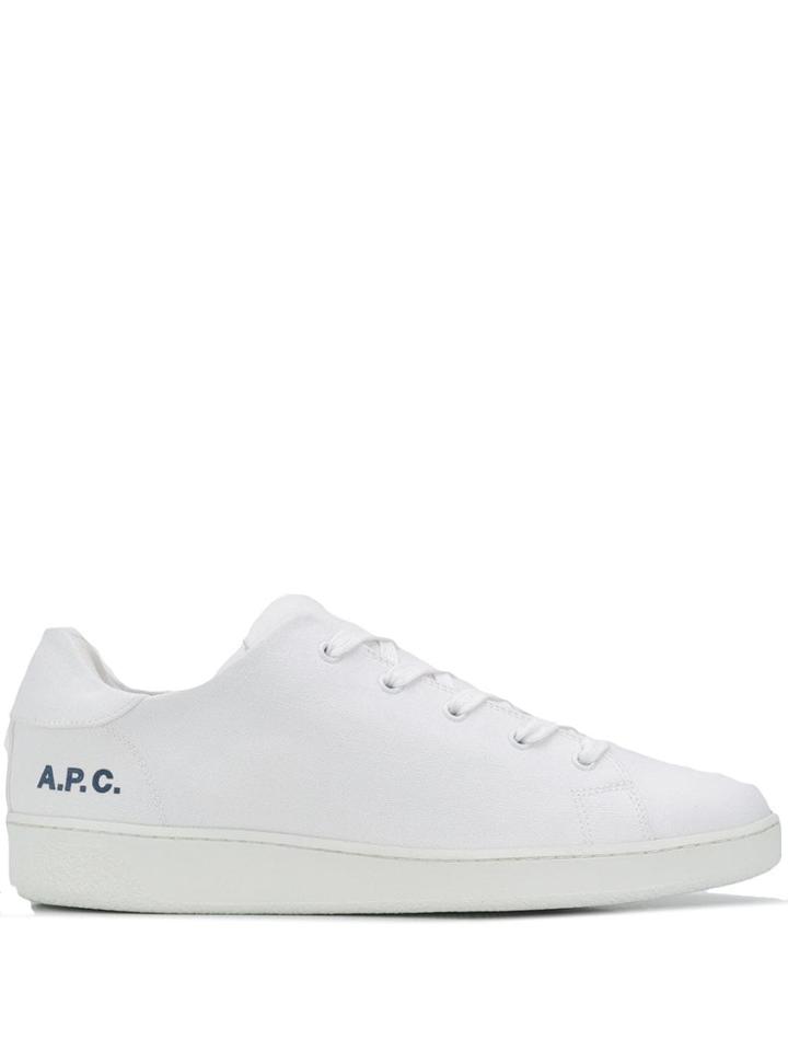 A.p.c. Logo Print Sneakers - White