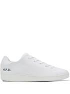 A.p.c. Logo Print Sneakers - White