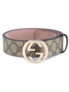 Gucci 'gg Supreme' Belt, Women's, Size: 85, Beige, Leather/metal