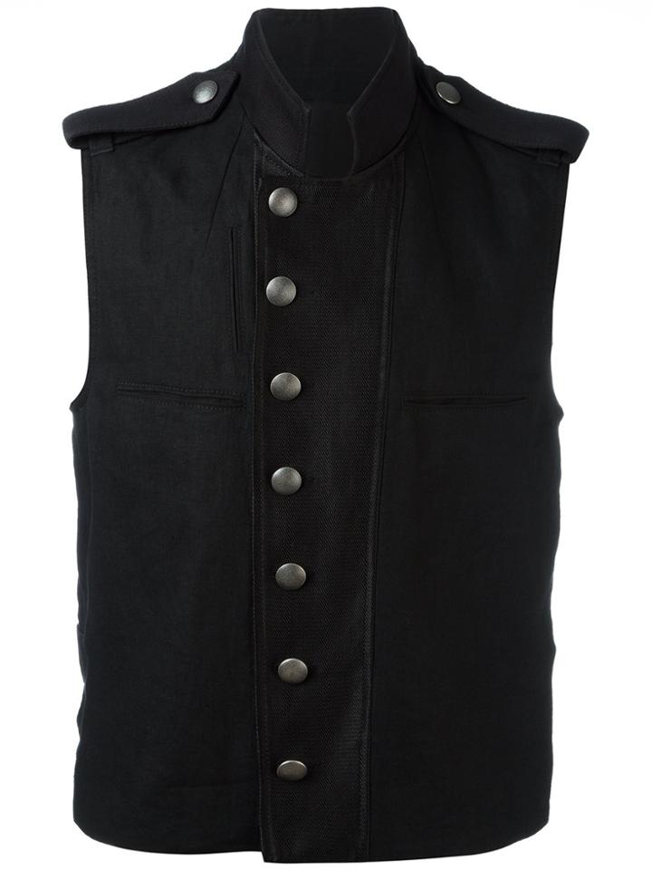 Ann Demeulemeester Military Waistcoat - Black