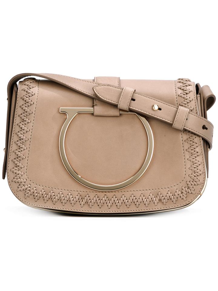 Salvatore Ferragamo Medium Sabine Shoulder Bag - Nude & Neutrals