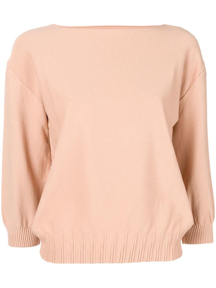 Roberto Collina Boat Neck Jumper - Neutrals