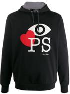 Paul Smith Printed Logo Hoodie - Black