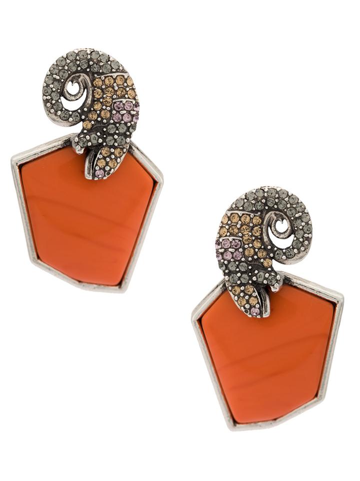 Camila Klein Camaleão Com Strass Earrings - Metallic