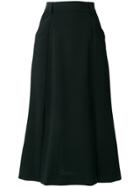 Yves Saint Laurent Vintage Box Pleats Skirt - Black