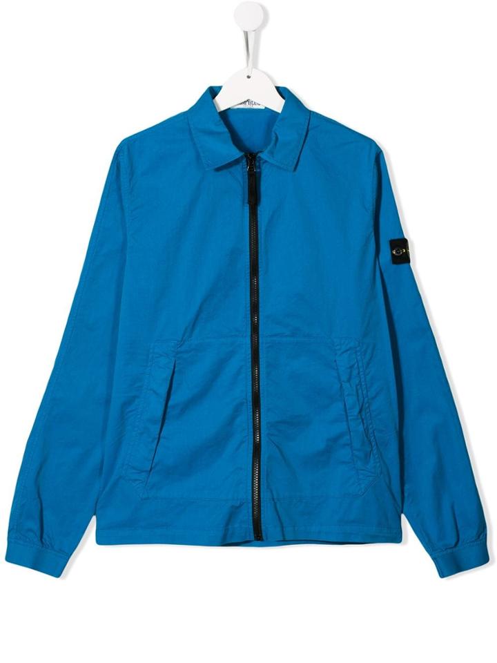 Stone Island Junior Teen Classic Shirt Jacket - Blue