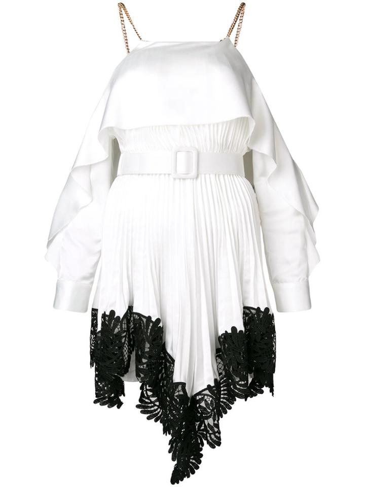 Self-portrait Off The Shoulder Lace Dress - White