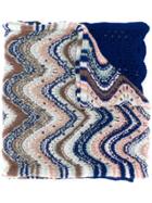 Missoni Perforated Knit Scarf - Blue
