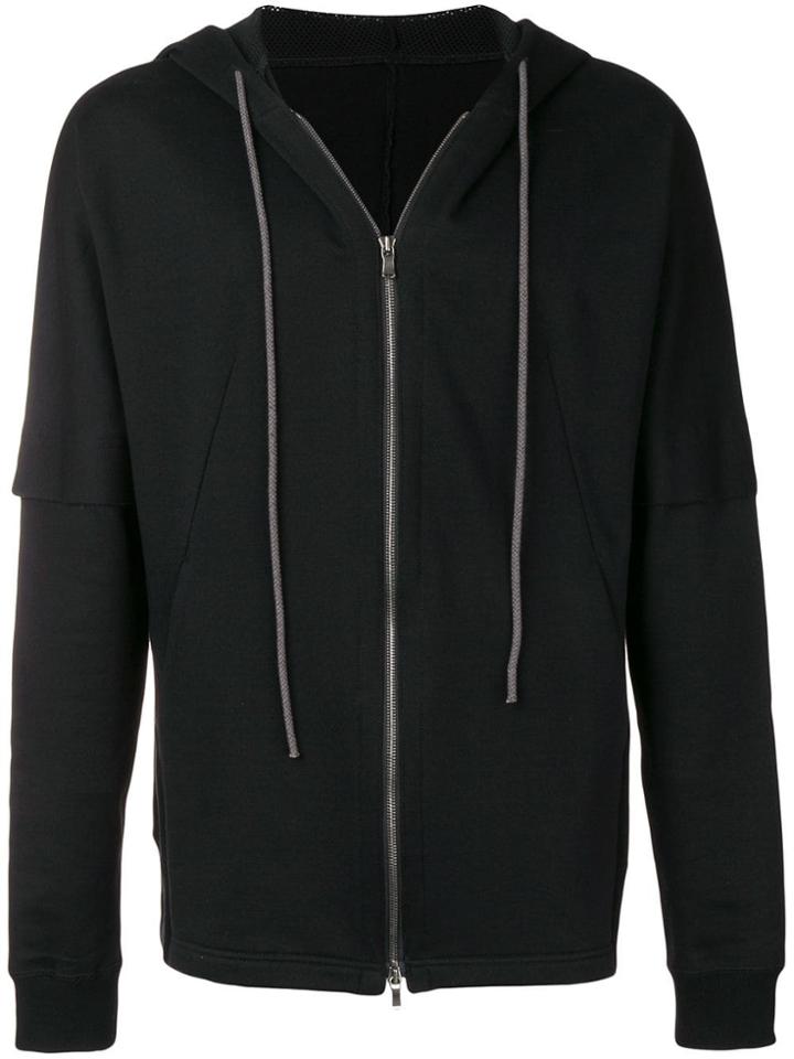 The Viridi-anne Panelled Zip Hoodie - Black
