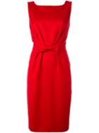 Boutique Moschino Bow Detail Midi Dress, Women's, Size: 44, Red, Acetate/rayon/virgin Wool