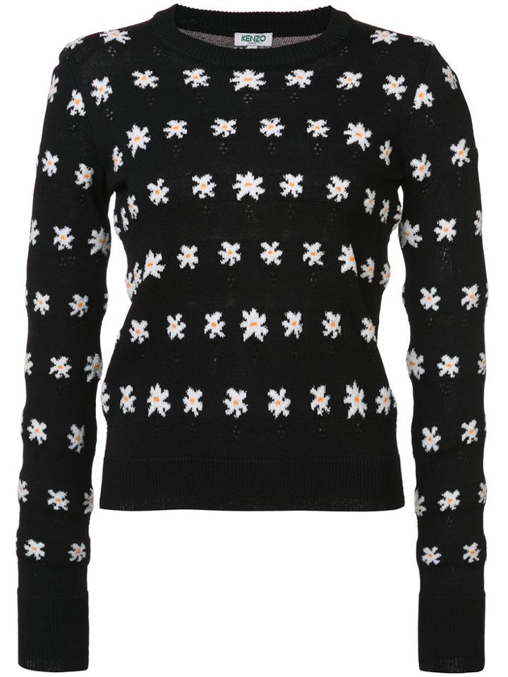 Kenzo Jackie Flowers Sweater - Black