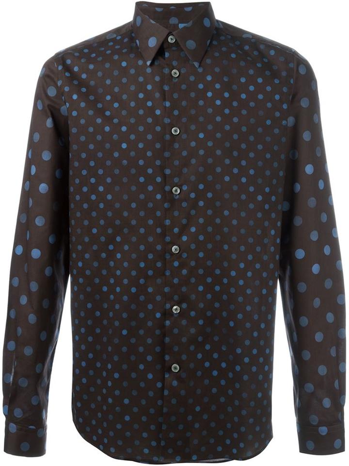 Ps By Paul Smith Polka Dot Print Shirt