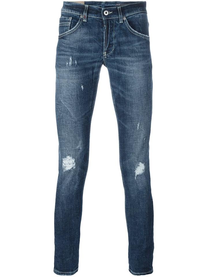 Dondup 'ritchie' Skinny Jeans, Men's, Size: 36, Blue, Cotton/spandex/elastane/polyester