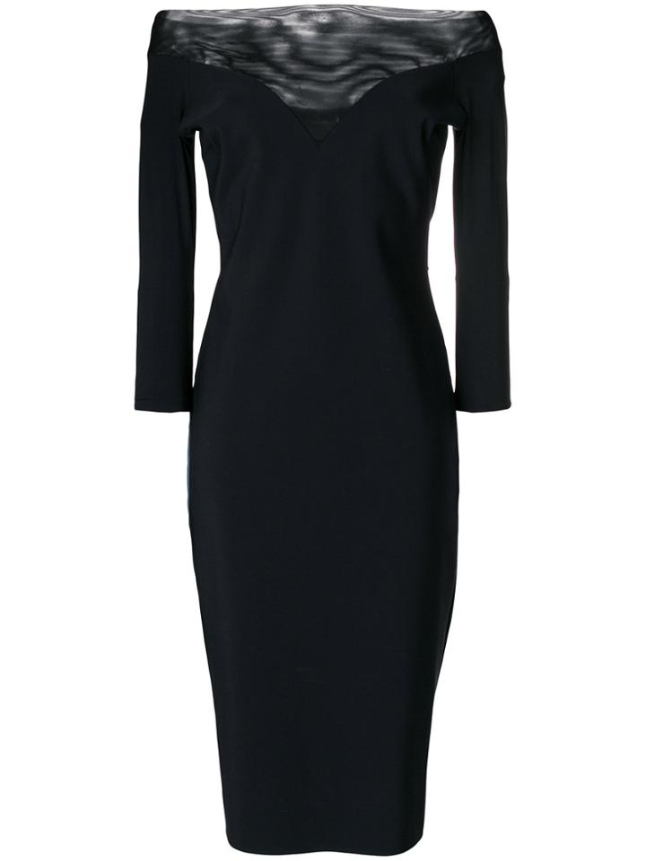 Chiara Boni La Petite Robe Off Shoulder Dress - Black