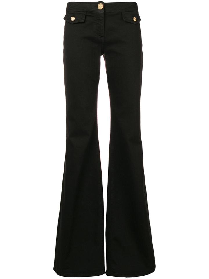 Balmain Wide-leg Trousers - Black