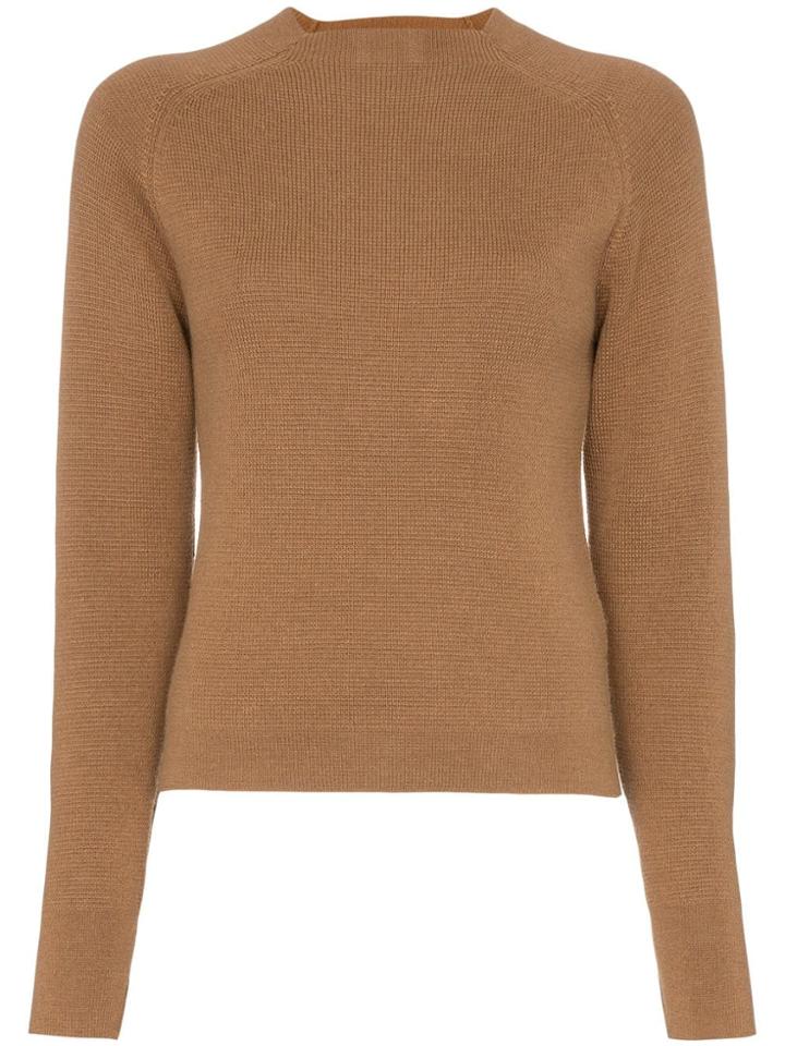 Carcel Milano Crew Neck Alpaca Wool Jumper - Brown
