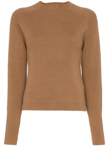Carcel Milano Crew Neck Alpaca Wool Jumper - Brown