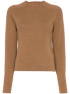 Carcel Milano Crew Neck Alpaca Wool Jumper - Brown