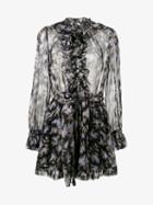 Zimmermann Floral Print Playsuit, Women's, Size: 1, Black, Silk/polyester