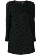 P.a.r.o.s.h. Thunderbolt Print Mini Dress - Black