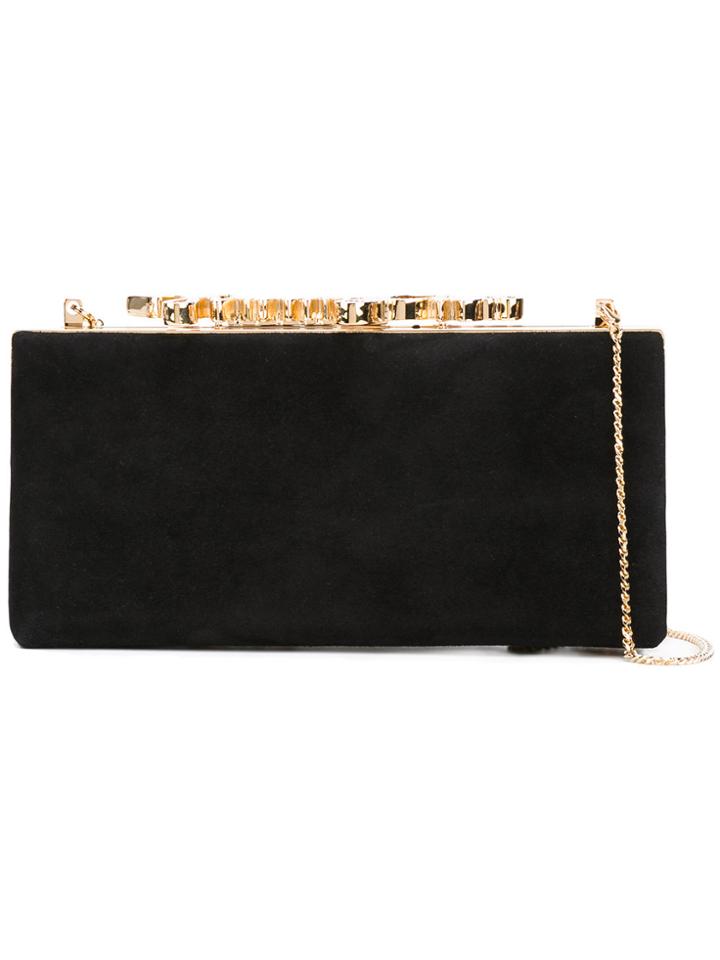 Jimmy Choo Celeste Box Clutch Bag - Black