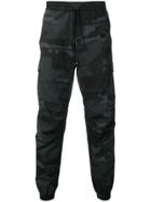 Maharishi Camo Cargo Track Trousers - Black