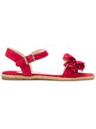 Paloma Barceló Ruffle Sandals - Red
