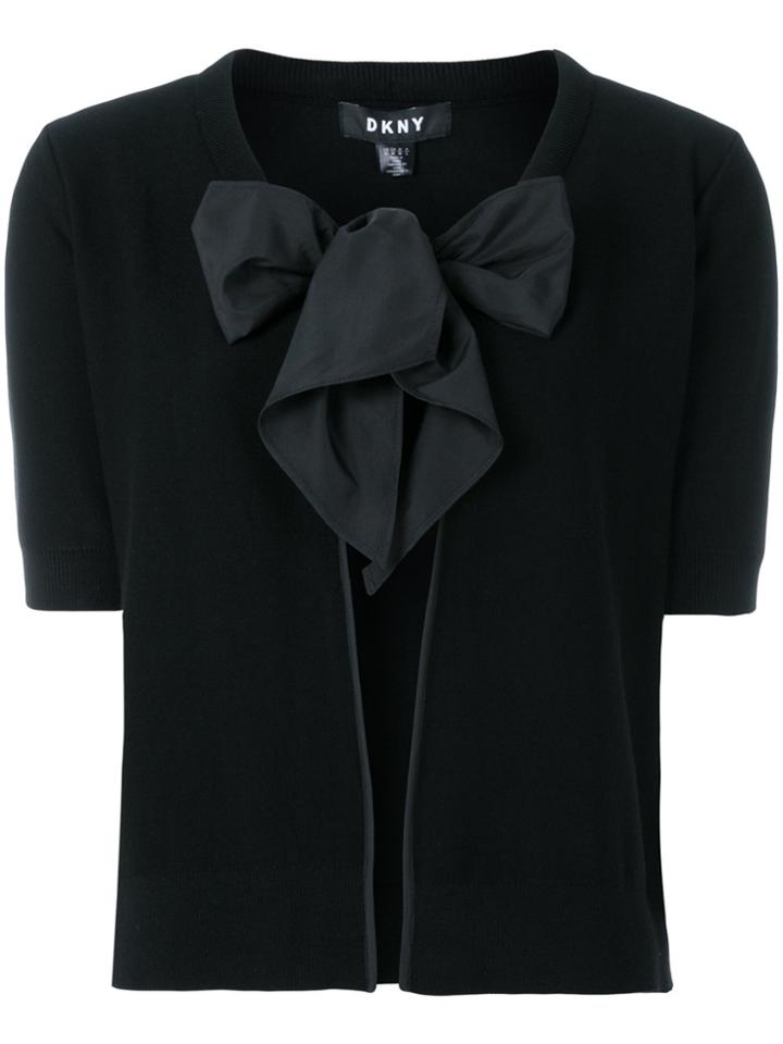 Dkny Tie Neck Cardigan - Black