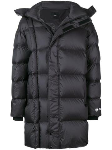 Nono9on Detachable Arm Padded Coat - Black