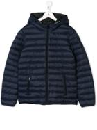 Emporio Armani Kids Teen Hooded Padded Jacket - Blue