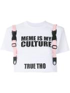 Gcds Meme Cropped T-shirt - White