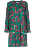 Isolda - Printed Coat - Women - Cotton/linen/flax/viscose - 42, Purple, Cotton/linen/flax/viscose