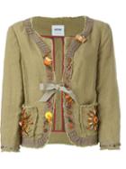 Moschino Vintage Embellished Jacket, Women's, Size: 46, Green