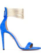 Aquazzura Spin Me Around Sandals, Women's, Size: 36, Blue, Leather/suede