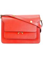 Marni Trunk Shoulder Bag, Women's, Red, Leather
