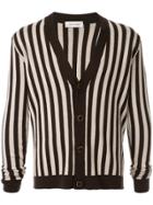 Ernest W. Baker Striped V-neck Cardigan - Brown