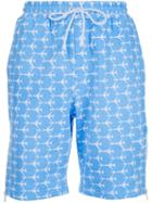 Rochambeau Printed Shorts, Men's, Size: Xl, Blue, Cotton