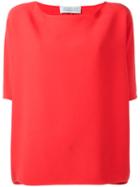 Gianluca Capannolo Short-sleeved Top, Women's, Size: 42, Red, Viscose/acetate