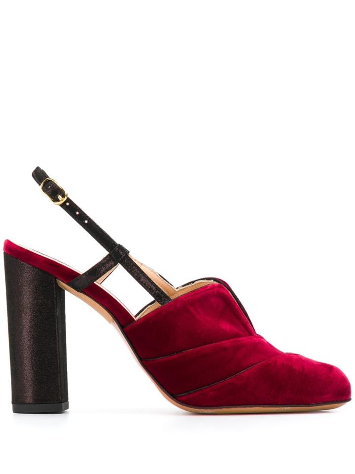 Chie Mihara Dodarlin 35 Velvet Pumps - Red