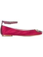 Sam Edelman Embellished Ballerinas - Pink & Purple