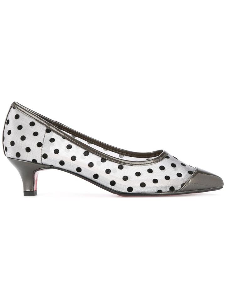 Guild Prime Pointed Polka-dot Pumps - Grey