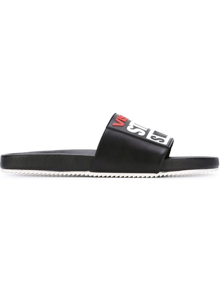 Swear Vision Street Wear X Swear Sliders, Men's, Size: 44, Black, Rubber/leather