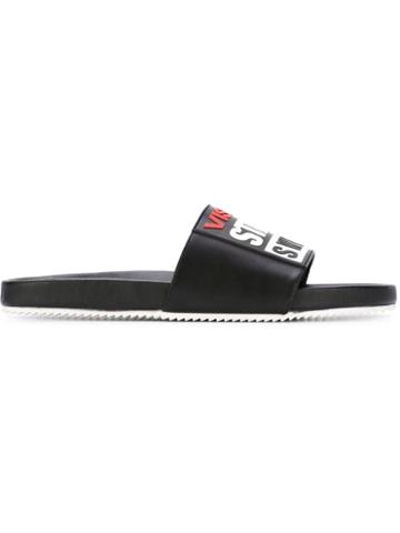 Swear Vision Street Wear X Swear Sliders, Men's, Size: 44, Black, Rubber/leather