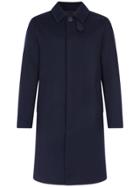 Mackintosh Navy Storm System Wool 3/4 Coat Gm-001f - Blue