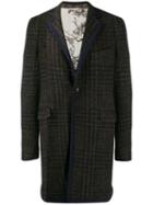 Etro Houndstooth Check Coat - Brown