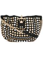 Sonia Rykiel - Studded Shoulder Bag - Women - Lamb Skin/metal/glass - One Size, Women's, Black, Lamb Skin/metal/glass